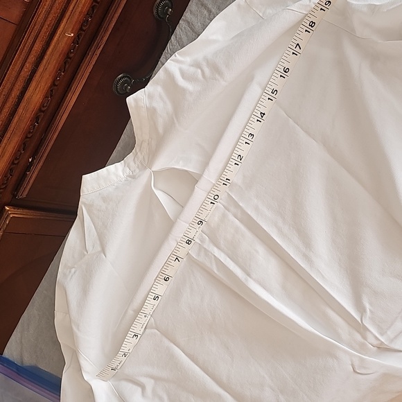 MAJE CHARLYZ fluted sleeve cotton poplin white shirt ,Sz.2  V-BL - Picture 14 of 14